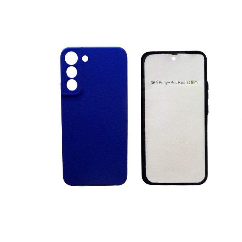 Oem Θήκη 360° Full Cover Σιλικόνης Για Samsung Galaxy S23 5G Μπλε