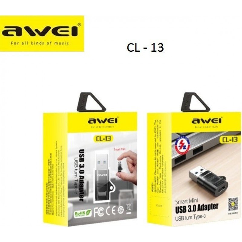 Awei CL-13 Smart Mini USB 3.0 Adapter Σε Θηλυκό Type-C