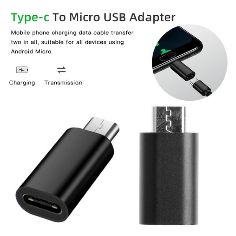 Oem Αντάπτορας μετατροπέας Type-C to Micro USB Ασημί
