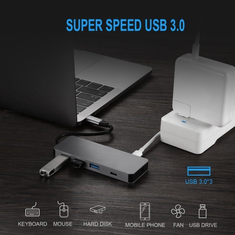 Oem KY-181 Usb Hub 4 Ports Μαύρο - Μαύρο