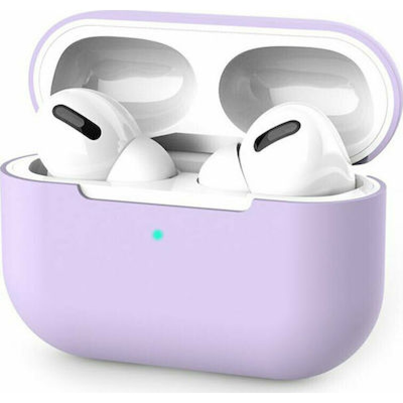 Oem Θήκη Σιλικόνης Με Γάντζο Για Apple Airpods 3 Λιλά