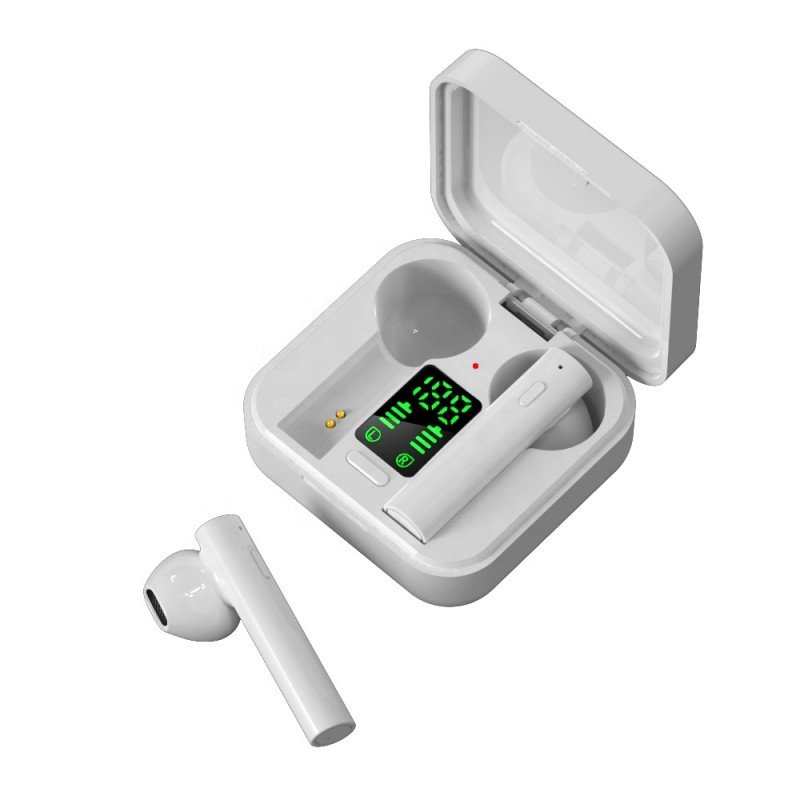 Air 6 Pro TWS Wireless Earbuds LED Display ασύρματα ακουστικά Λευκό