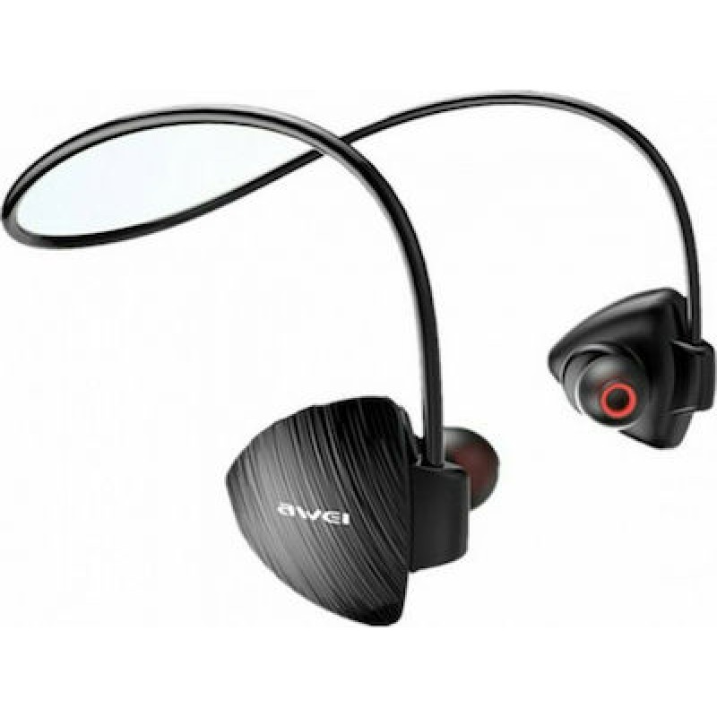 Awei A847BL In-ear Bluetooth Sports Headset Με Αντοχή Στον Ιδρώτα Μαύρο 