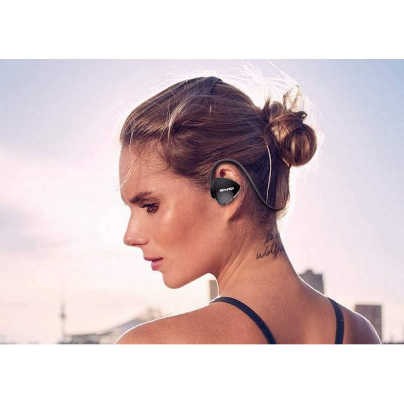 Awei A847BL In-ear Bluetooth Sports Headset Με Αντοχή Στον Ιδρώτα Μαύρο 