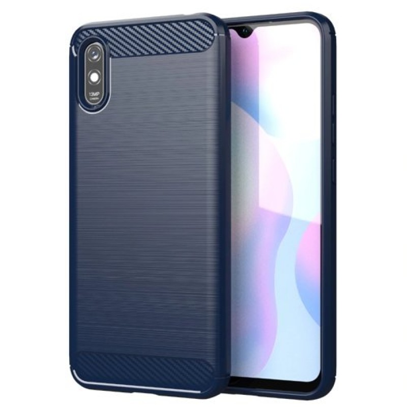 OEM Θήκη Carbon Back Cover Για Xiaomi Redmi 9A / 9AT / 9i  Μπλε