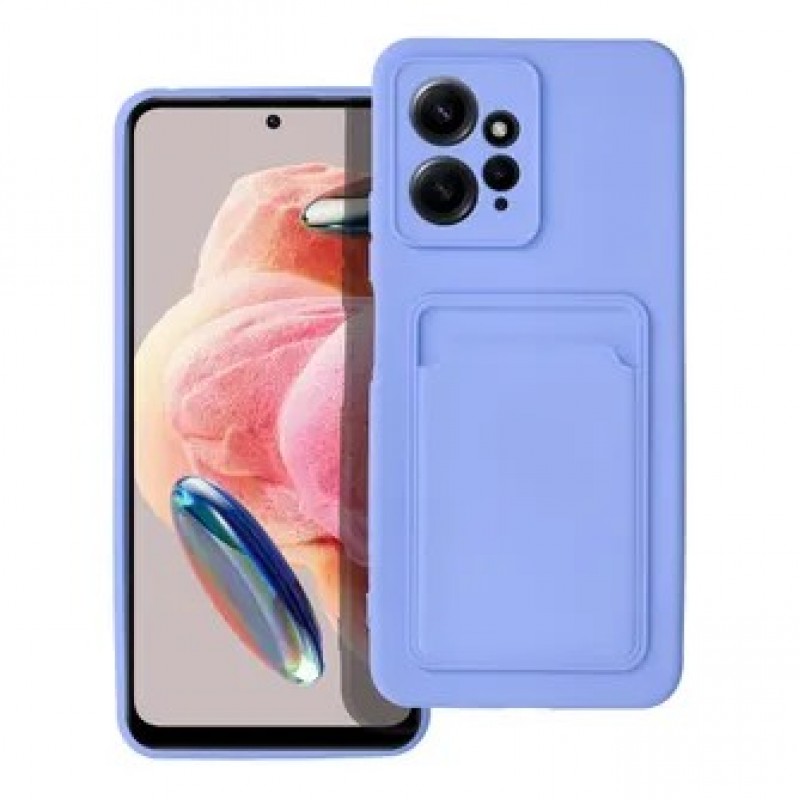 Oem Θήκη Σιλικόνης Με Υποδοχή Κάρτας Για Xiaomi Redmi Note 12 4G Λιλά