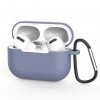 Oem Θήκη Σιλικόνης Με Γάντζο Για Apple Airpods Pro Μπλε - Γκρι