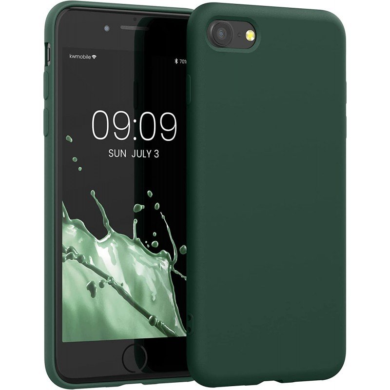 Oem Θήκη Σιλικόνης Matt 1,2mm Για Apple iPhone 7 / 8 / SE 2020 / SE 2022 Σκούρο Πράσινο