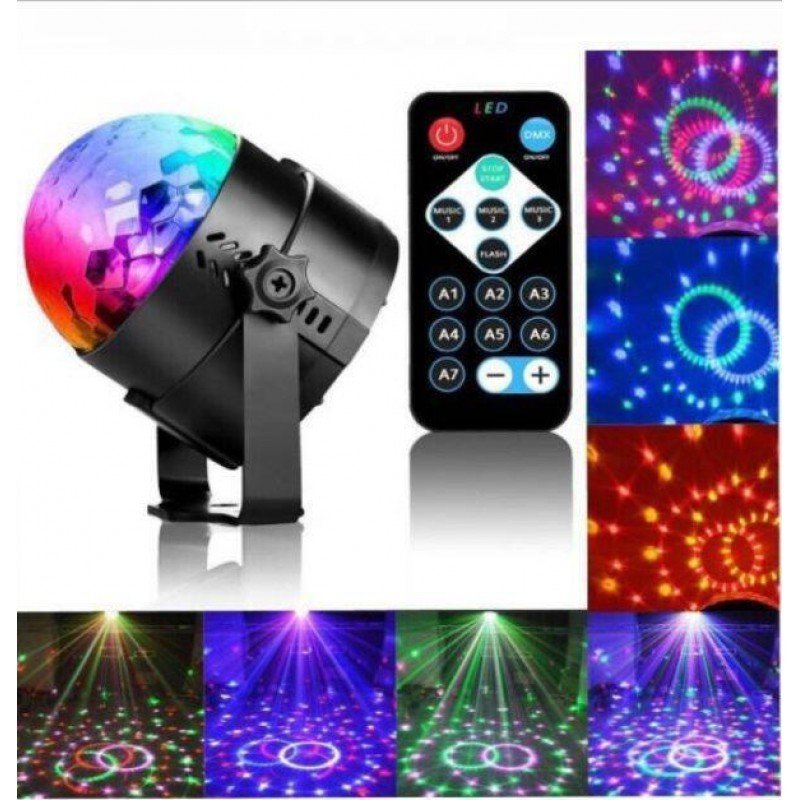 Oem Φωτιζόμενη Nτισκομπάλα Crystal Magic Ball Light LED RGB YB-689