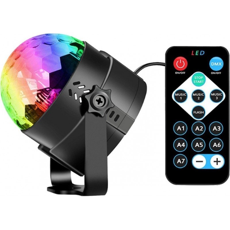 Oem Φωτιζόμενη Nτισκομπάλα Crystal Magic Ball Light LED RGB YB-689