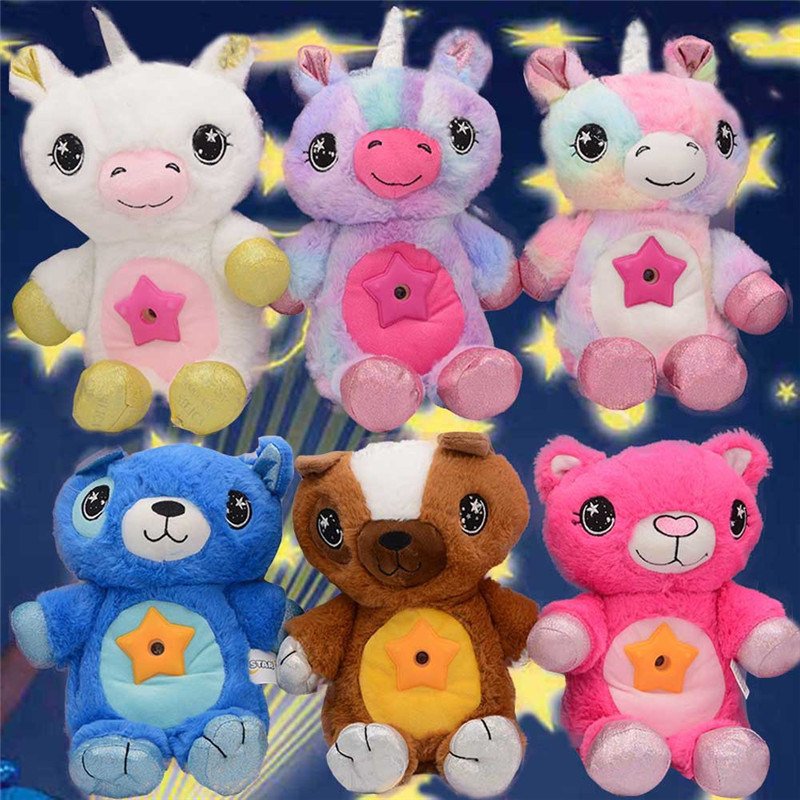 Oem Starry Teddy Προτζέκτορας Αστεριών Σε Λούτρινο Αρκουδάκι Άσπρο