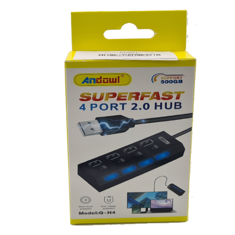 Andowl SuperFast Q-H4 Usb Hub 4 Ports 