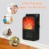 900W Mini Electric Wall-outlet Flame Heater EU Plug-in Air Warmer PTC Ceramic Heating Stove Radiator Room Wall Handy Fan 220V