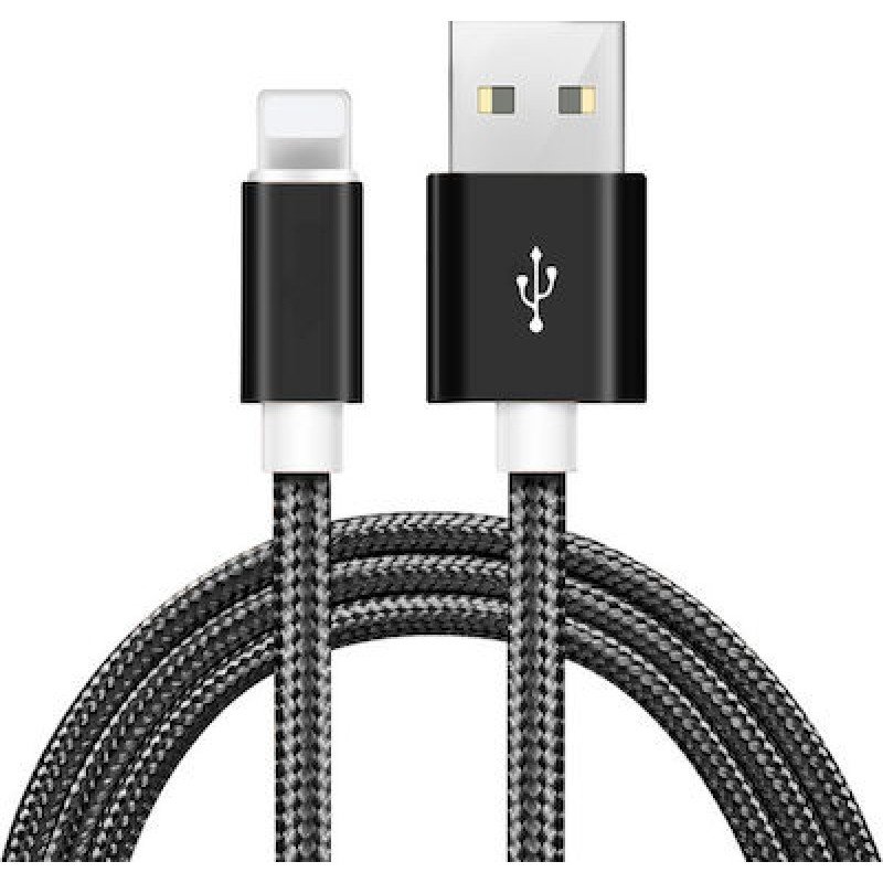 Oem Regular Lightning USB Data Cable 3m Μαύρο