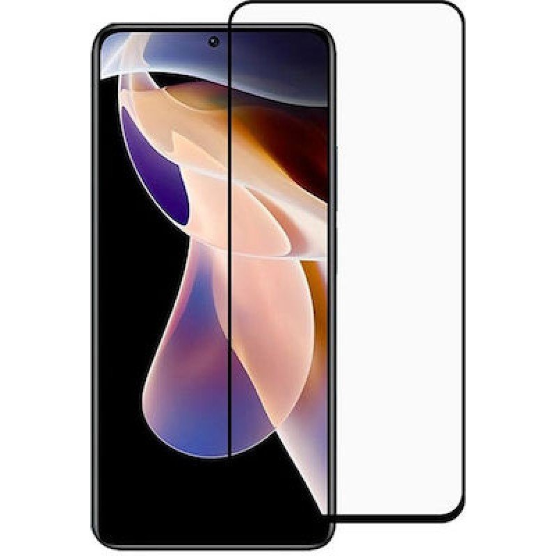 Oem Full Face Tempered glass Box Για    Xiaomi Poco M4 Pro 5G / Redmi Note 11T 5G / Redmi Note 11s 5G  Μαύρο