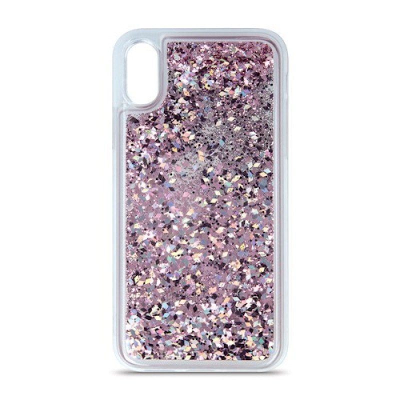 Oem Θήκη TPU Με Υγρό Glitter Για   Samsung Galaxy A41  Μωβ