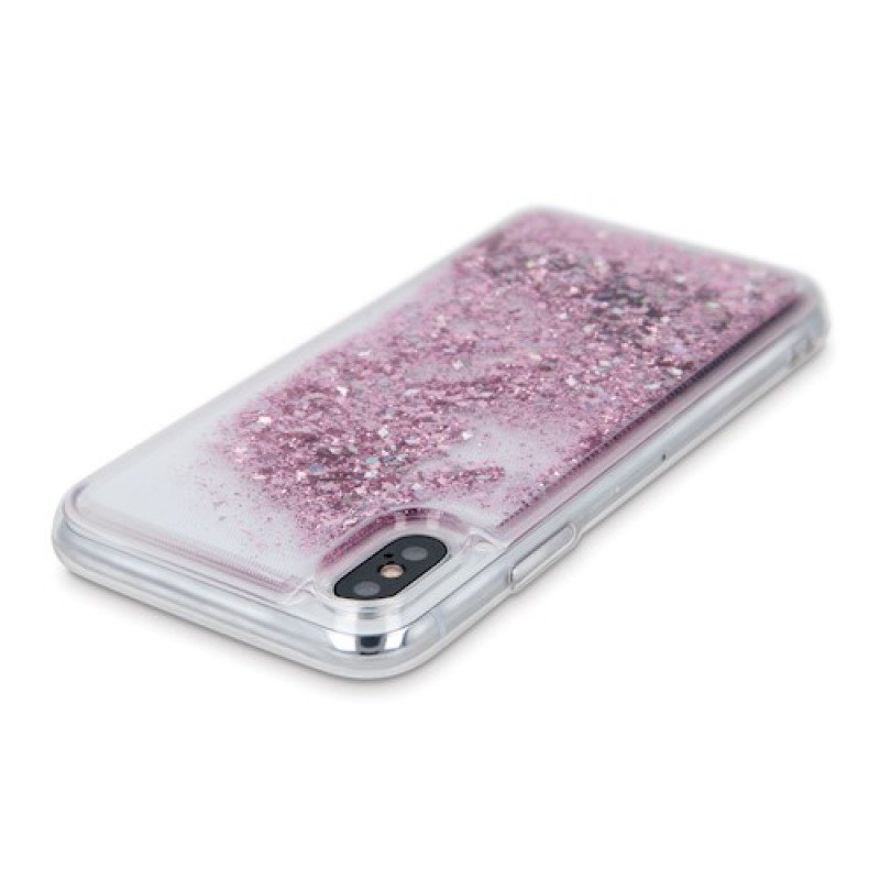 Oem Θήκη TPU Με Υγρό Glitter Για   Samsung Galaxy A03S   Ροζ