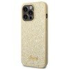 Original faceplate case GUESS GUHCP14XHGGSHD for Apple iPhone 14 Pro 6.1" Glitter Flakes Script Metal Logo Χρυσό