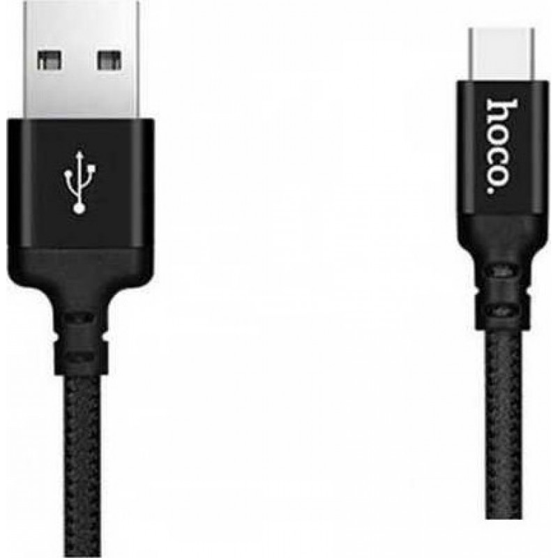 Hoco Regular Fast Type C USB Data Cable 2m X14 Μαύρο Box