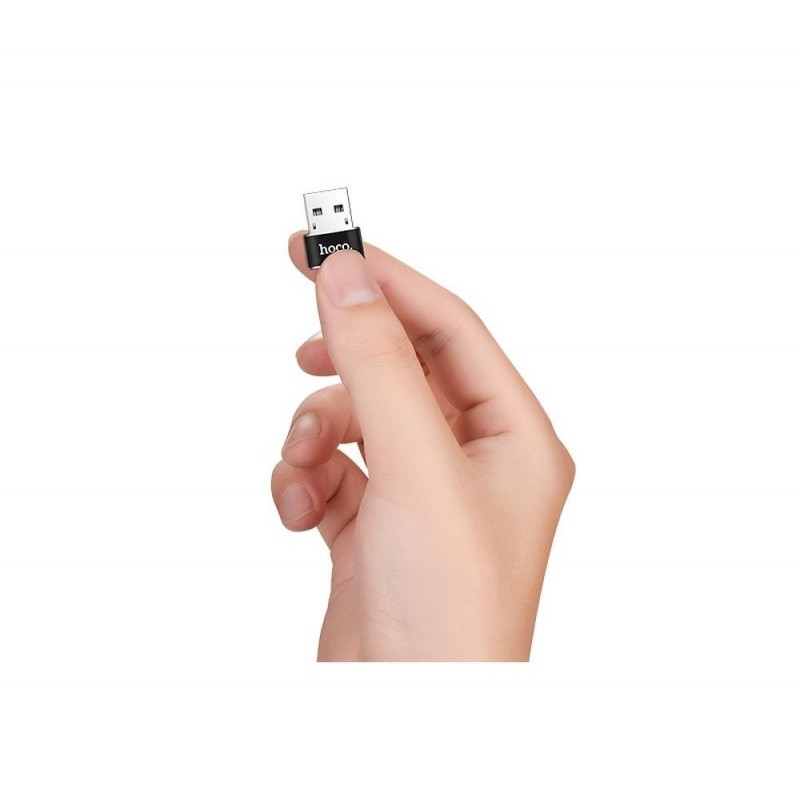 Hoco Αντάπτορας UA6 USB σε Type C Μαύρο
