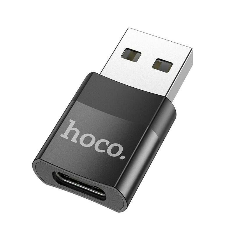 Hoco Μετατροπέας UA17 USB-C female Σε USB-A male Μαύρο