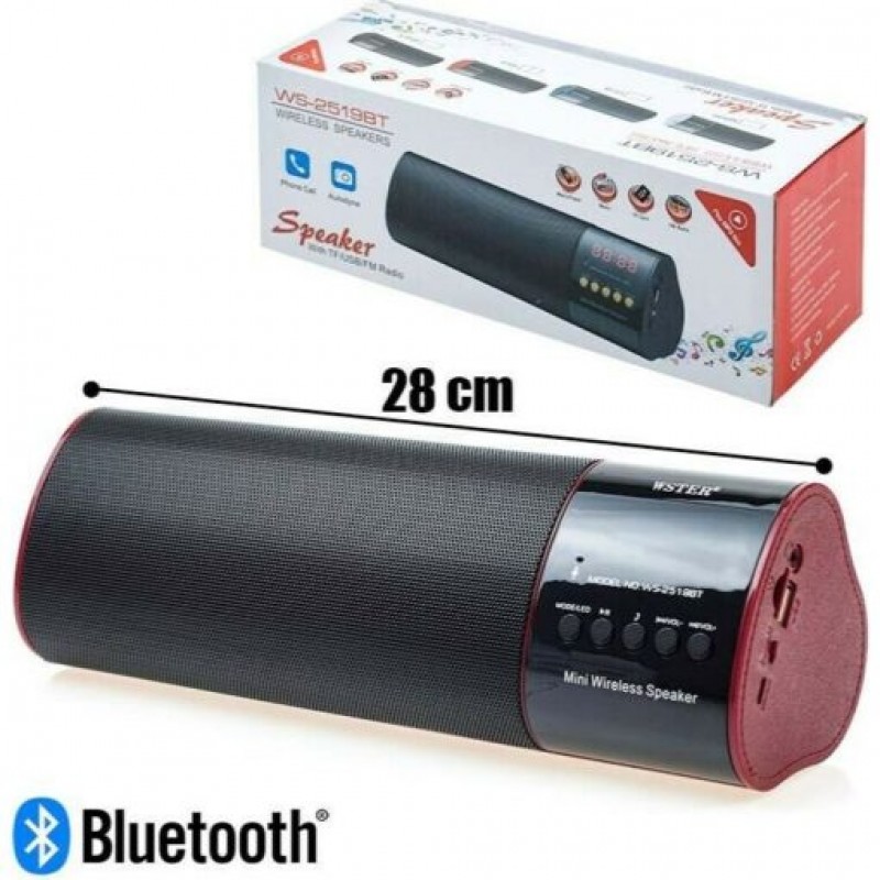 Ασύρματο φορητό ηχείο bluetooth WS-2519bt Κόκκινο