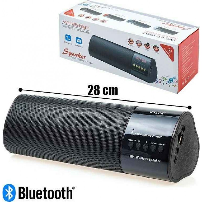 Ασύρματο φορητό ηχείο bluetooth WS-2519bt Μαύρο