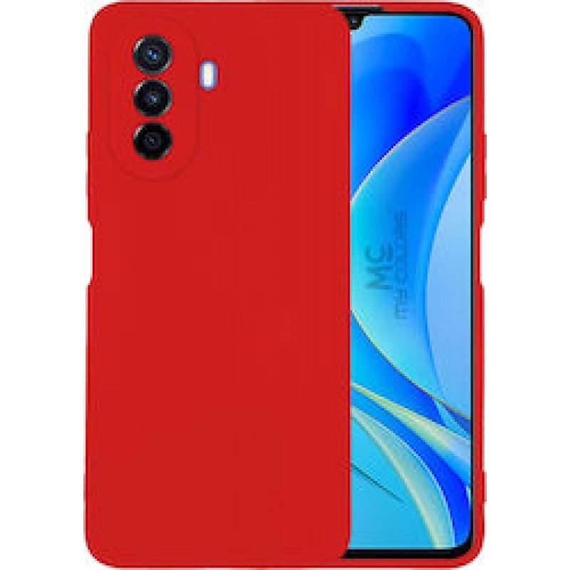 Oem Back Cover Silicone Soft 2,0 mm Για Huawei Nova Y70 Κόκκινο