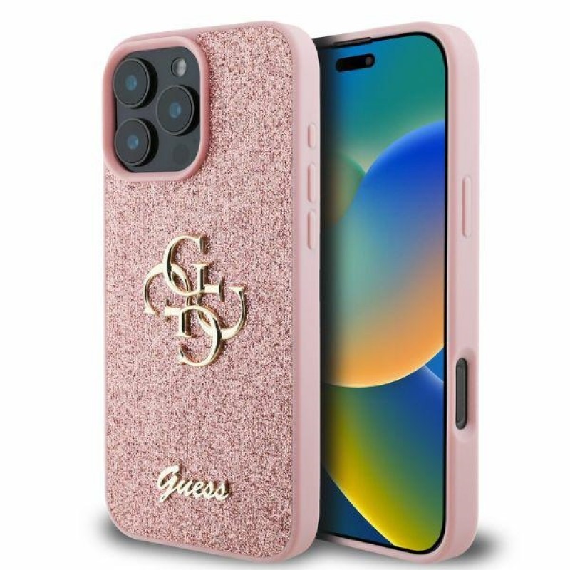 Guess Θήκη hardcase GUHCP16XHG4SGP Για Apple iPhone 16 Pro Max 5G 6,9" Fixed Glitter Big 4G Ροζ