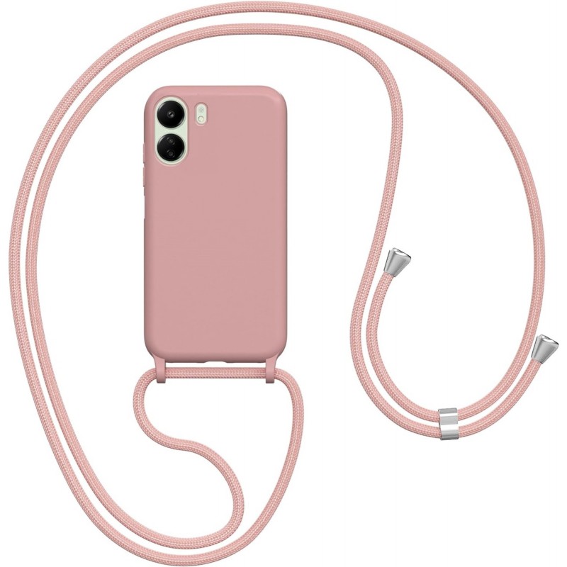 Oem Cord Silicone Ροζ Θήκη Για Apple iPhone 16 Plus 5G 6,7" Με Λουρί Ροζ