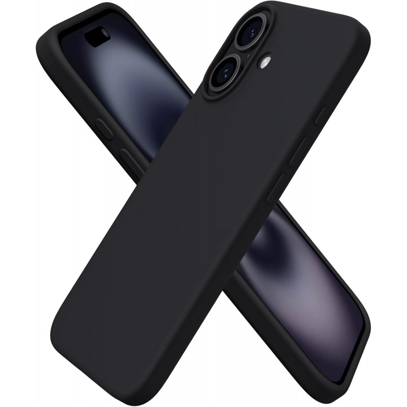 Oem Θήκη Σιλικόνης Matt 1,2 mm Για Apple iPhone 16 Plus 5G 6,7" Μαύρο