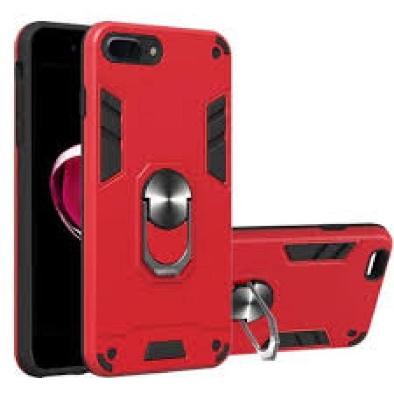 Oem Θήκη Armor Με Ring Stand TPU Case Για Apple iPhone 7 / 8 Plus Κόκκινο