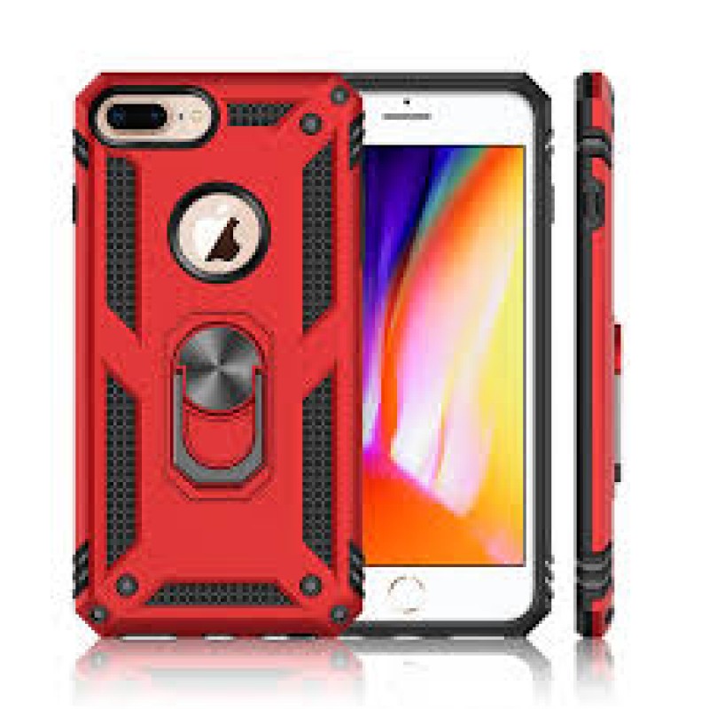 Oem Θήκη Armor Με Ring Stand TPU Case Για Apple iPhone 7 / 8 Plus Κόκκινο