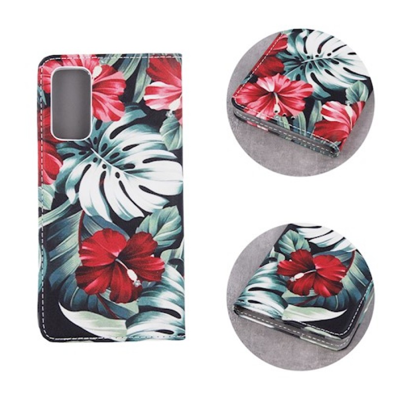 Oem Θήκη Βιβλίο Smart Trendy case Με Σχέδιο Red Flower ΓΙΑ Apple iPhone 13 Mini 5.4"