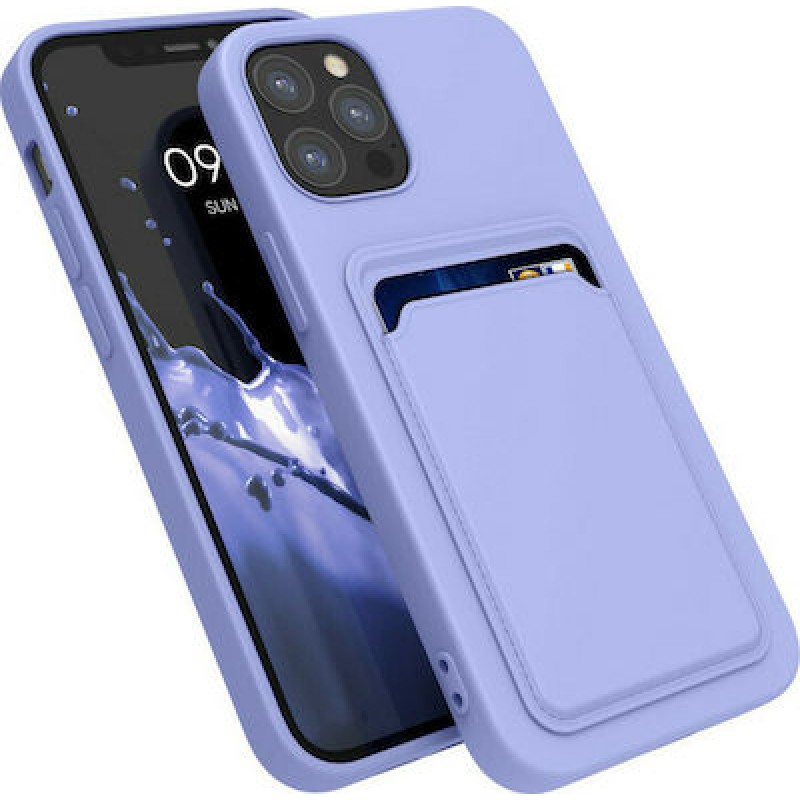 Oem Θήκη Σιλικόνης Με Υποδοχή Κάρτας Για Apple iPhone 11 Pro Max  Μωβ