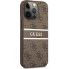 Guess case for Apple iPhone 11 Pro GUHCN584GDBR brown hard case Printed Stripe  Καφέ