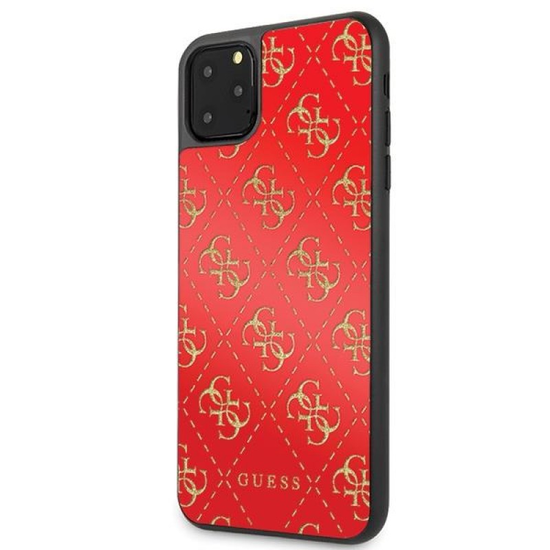 Guess Κόκκινη Θήκη hardcase GUHCN654GGPRE  ΓΙΑ Apple iPhone 11 Pro Maxν Double Layer 4G Glitter