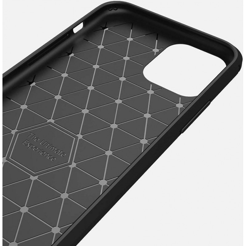 Oem Θήκη Σιλικόνης Carbon Για Apple iPhone 11 Μαύρο