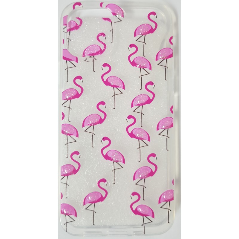 OEM Θήκη Σιλικόνης Διάφανη Με Σχέδιο Flamingo Για Apple iPhone 12 Pro Max 6,7''  Σχέδια