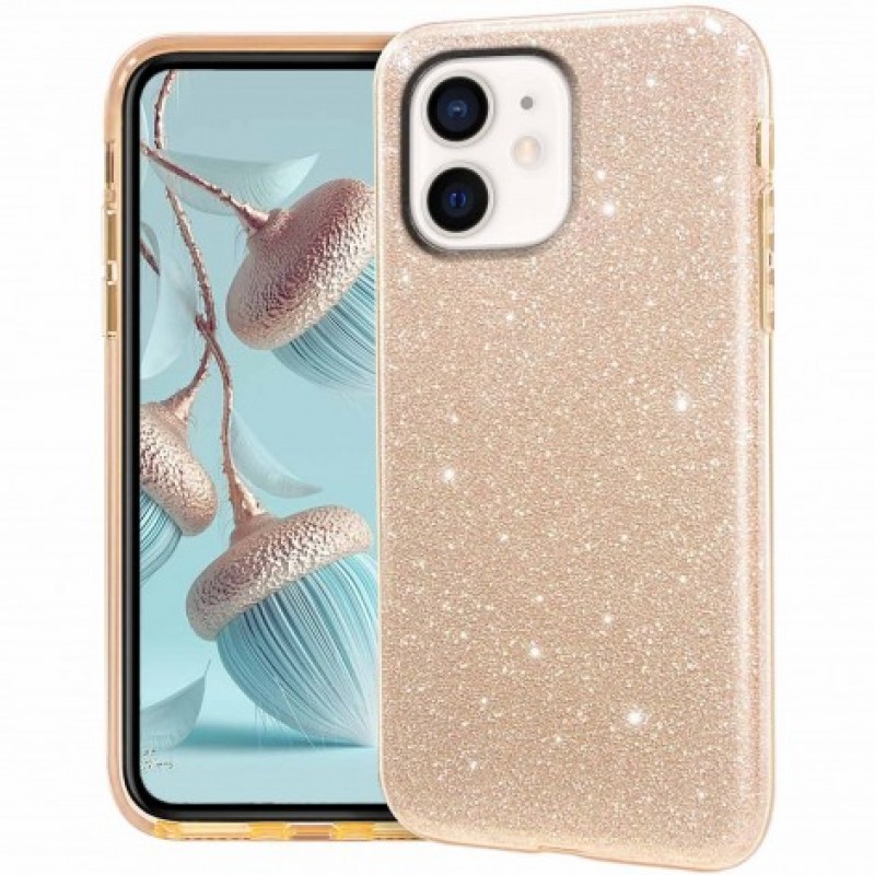 Oem Glitter Case Shining Cover ΓΙΑ Apple iPhone 12 Mini 5,4'' Χρυσό