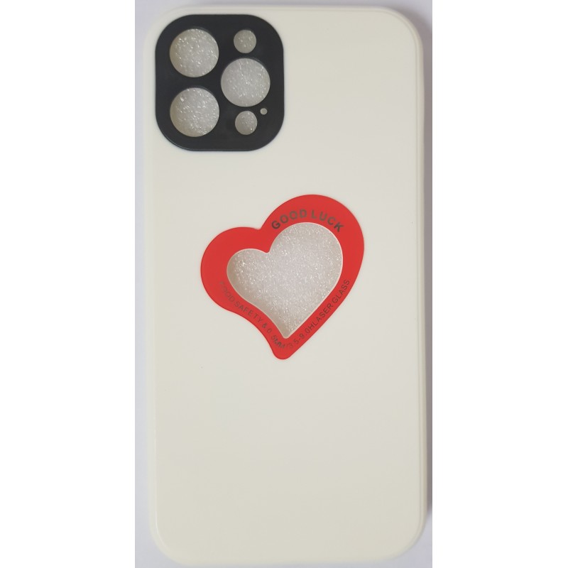 Oem Soft Case Gel TPU Cover 2.0mm  Good Luck  Καρδιά Για Apple iPhone 11 Pro Max  Άσπρο