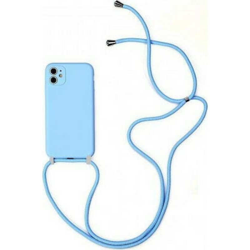 Oem Cord Silicone Γαλάζια Για Apple iPhone 12 / 12 Pro 6,1'' Με Λουρί Γαλάζιο