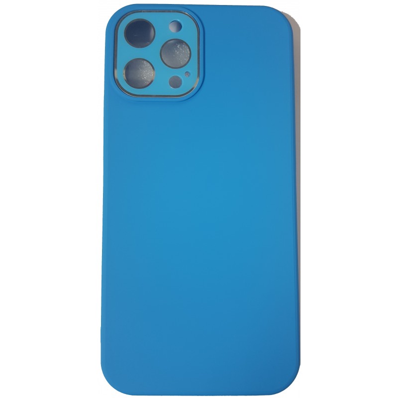 Oem Soft Matt Case Gel Tpu 3.0mm Με Προστασία Κάμερας Για ' Apple iPhone 12 Pro Max 6,7''  Γαλάζιο