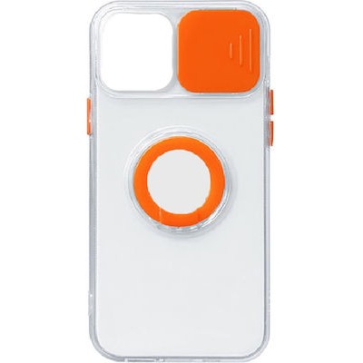 Oem Ring Holder Θήκη Σιλικόνης 2.0mm Με Camera Cover Για Apple iPhone 13 Pro Max 6.7"  Πορτοκαλί Oem Ring Holder Θήκη Σιλικόνης 2.0mm Με Camera Cover Για Apple iPhone 13 Pro Max 6.7"  Πορτοκαλί