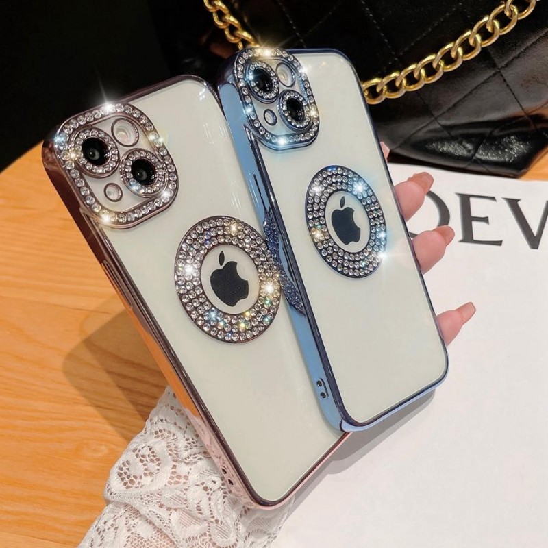 Oem Θήκη Σιλικόνης Bling Diamond Για Apple iPhone 13 Pro 6.1" Ροζ - Χρυσό