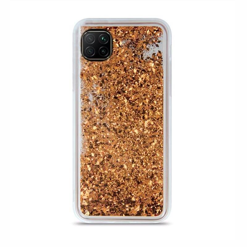 Oem Θήκη TPU Με Υγρό Glitter Για Apple iPhone 14 Pro Max 6.7" Χρυσό