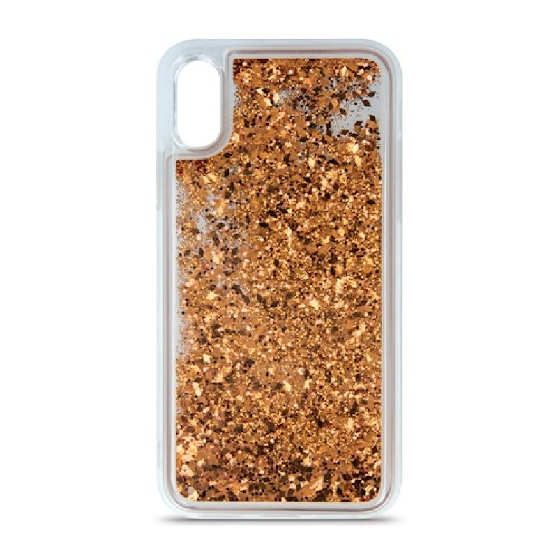 Oem Θήκη TPU Με Υγρό Glitter Για Apple iPhone 14 Pro Max 6.7" Χρυσό