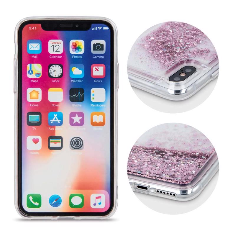 Oem Θήκη TPU Με Υγρό Glitter Για Apple iPhone 14 Pro Max 6.7" Μωβ