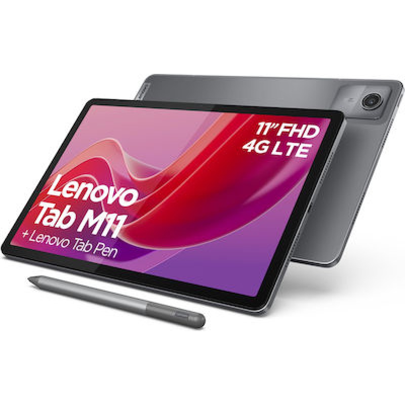 Oem Trifold Θήκη Βιβλίο με Σιλικόνη Flip Cover Για Lenovo Tab M11 11" Μαύρο