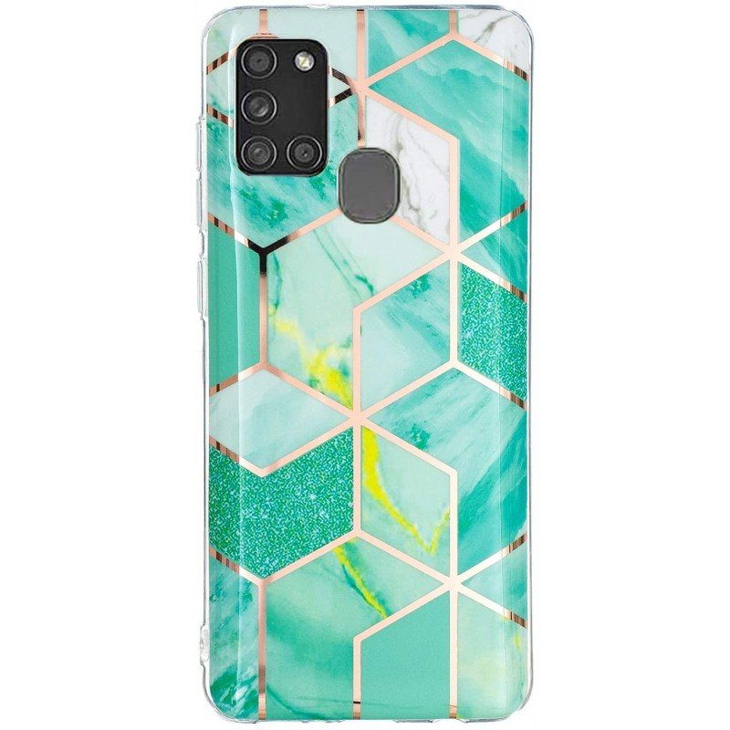  Oem Θήκη Σιλικόνης Marmur case Geometric Για Samsung Galaxy A21s  